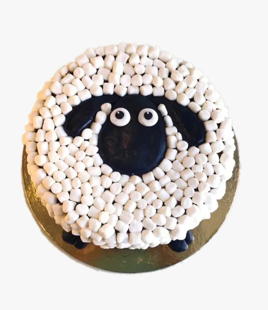 Sheep-Shaped Double Layer Cookie Cake (1) 