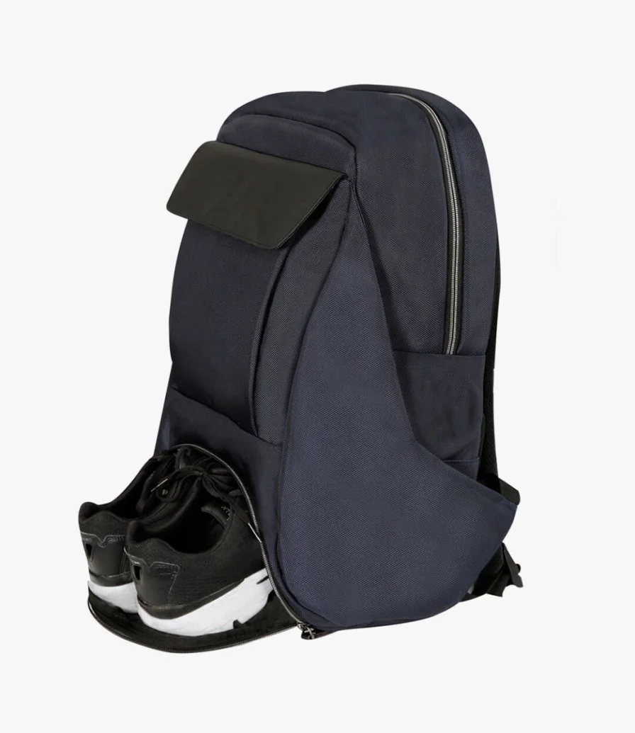 شوباك - سانثوم حقيبة ظهر للكمبيوتر المحمول مقاس 18 بوصة للعمل والرياضة / صالة الألعاب الرياضية - أزرق