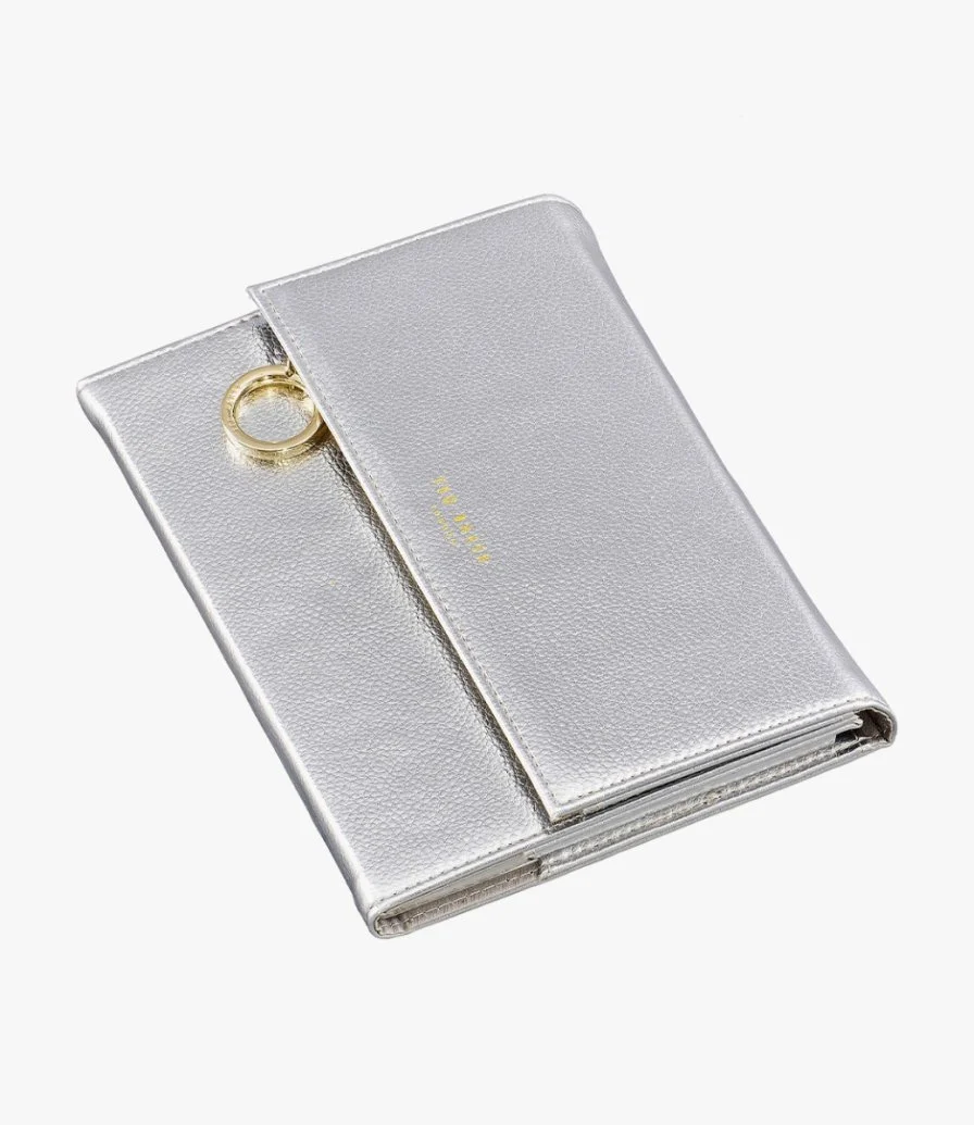 Silver Notebook with Pencil Case by Ted Baker
