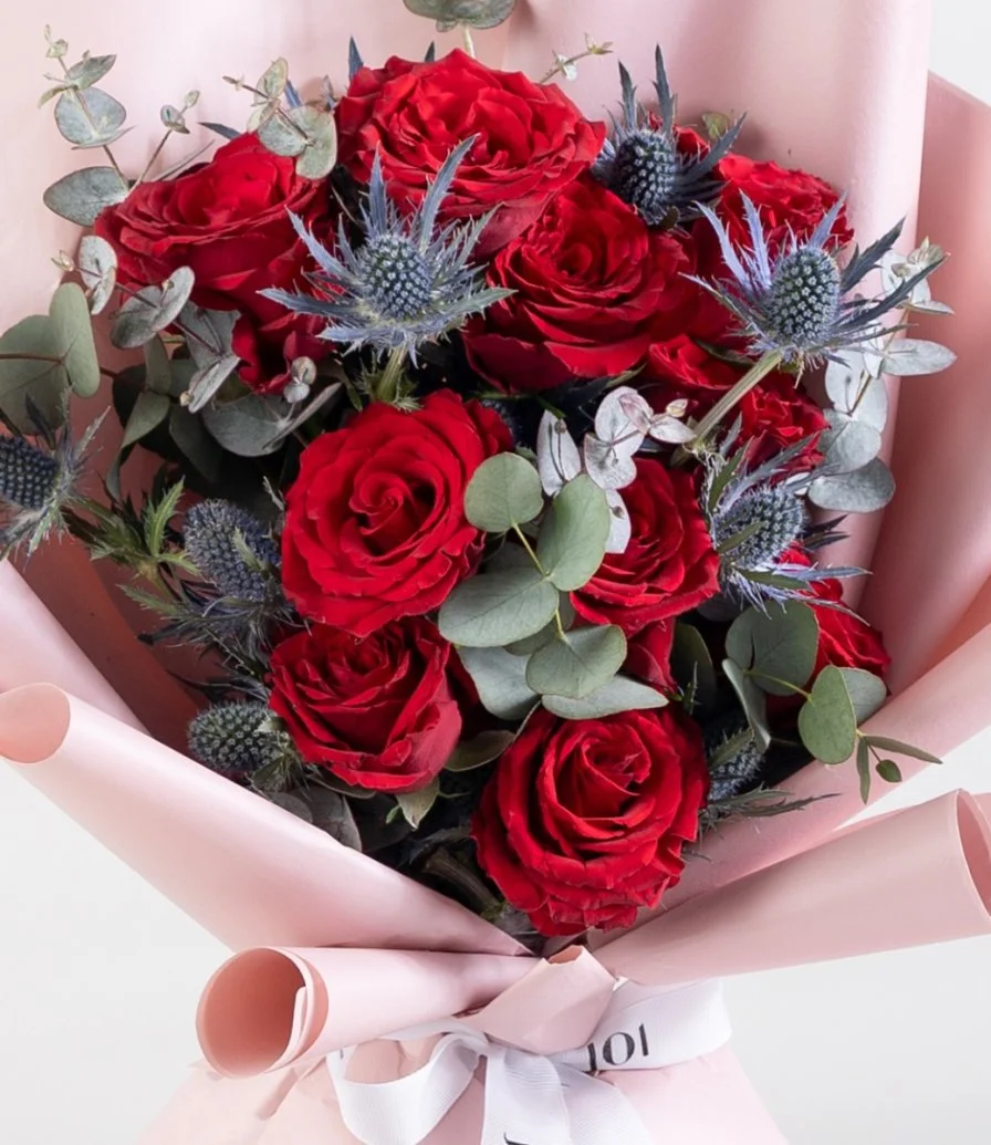 Simply Red Hand Bouquet