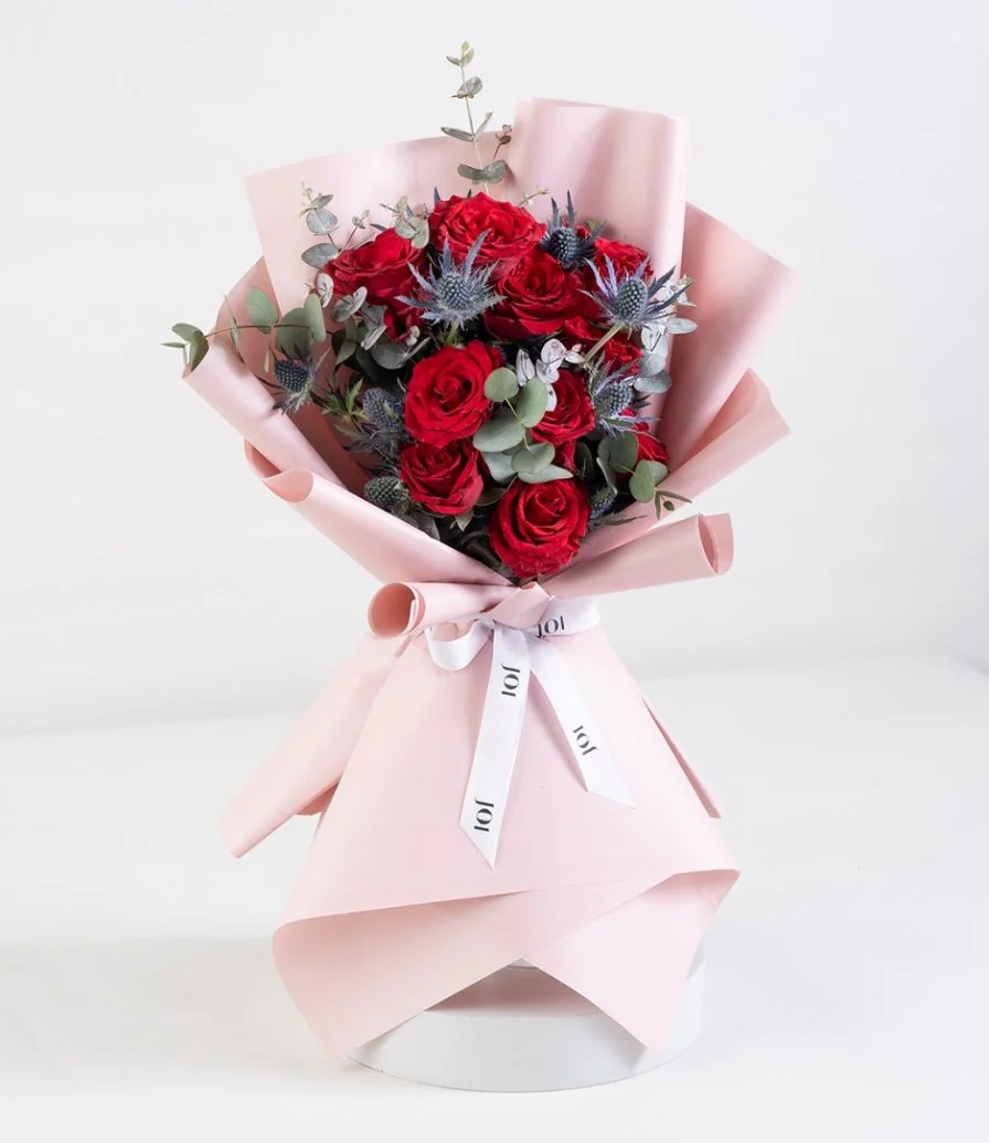 Simply Red Hand Bouquet