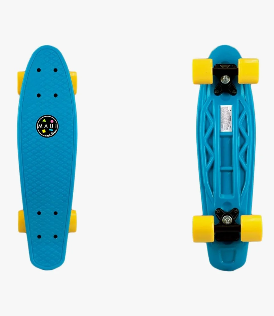 Skateboard & Scooter Set By Mini Sharkman - Blue/Yellow