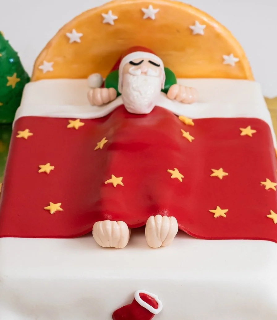 Sleeping Santa Cake by NJD