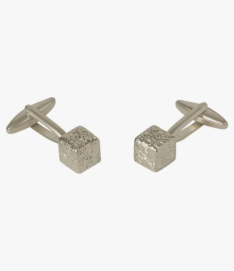 Small Square Metal Cufflinks by Mihyar Arabia