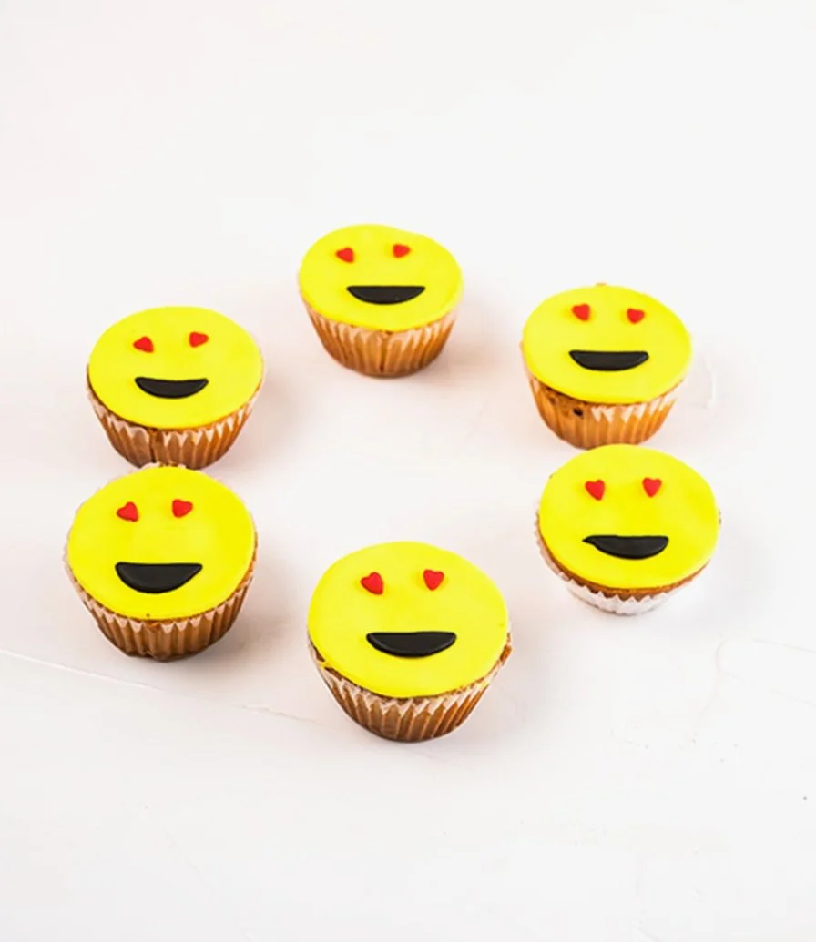 Smylie Cupcakes Set of 6 by NJD
