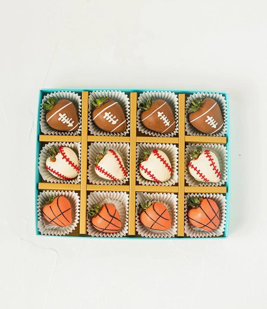 Sports theme Chocolate Covered Strawberries