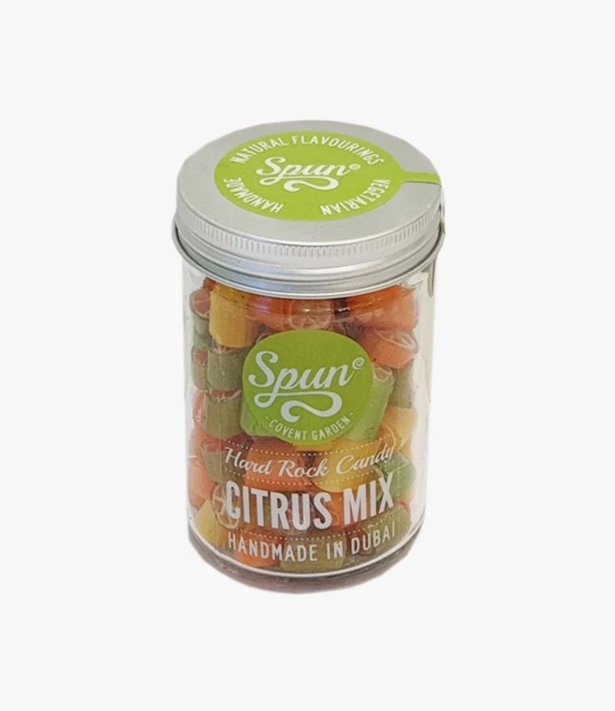 Spun Candy Hard Rock Candy Citrus Mix Jar by Candylicious