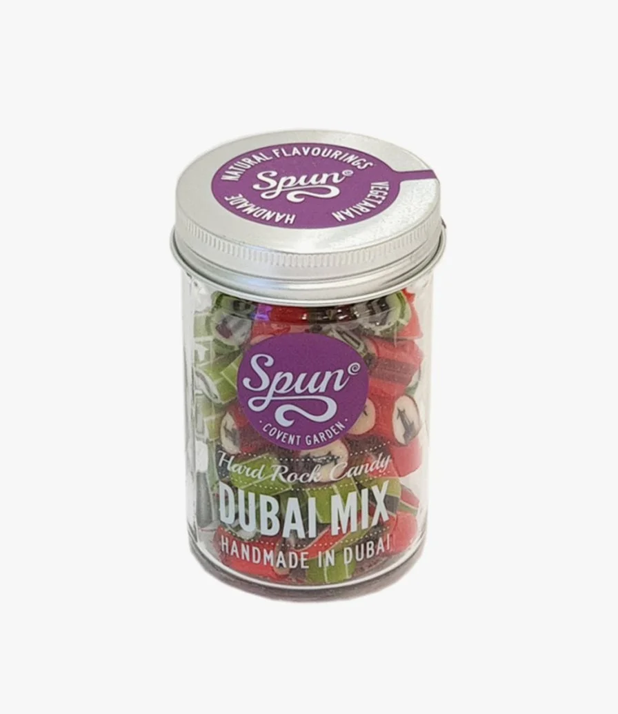 Spun Candy Hard Rock Candy Dubai Mix Jar by Candylicious