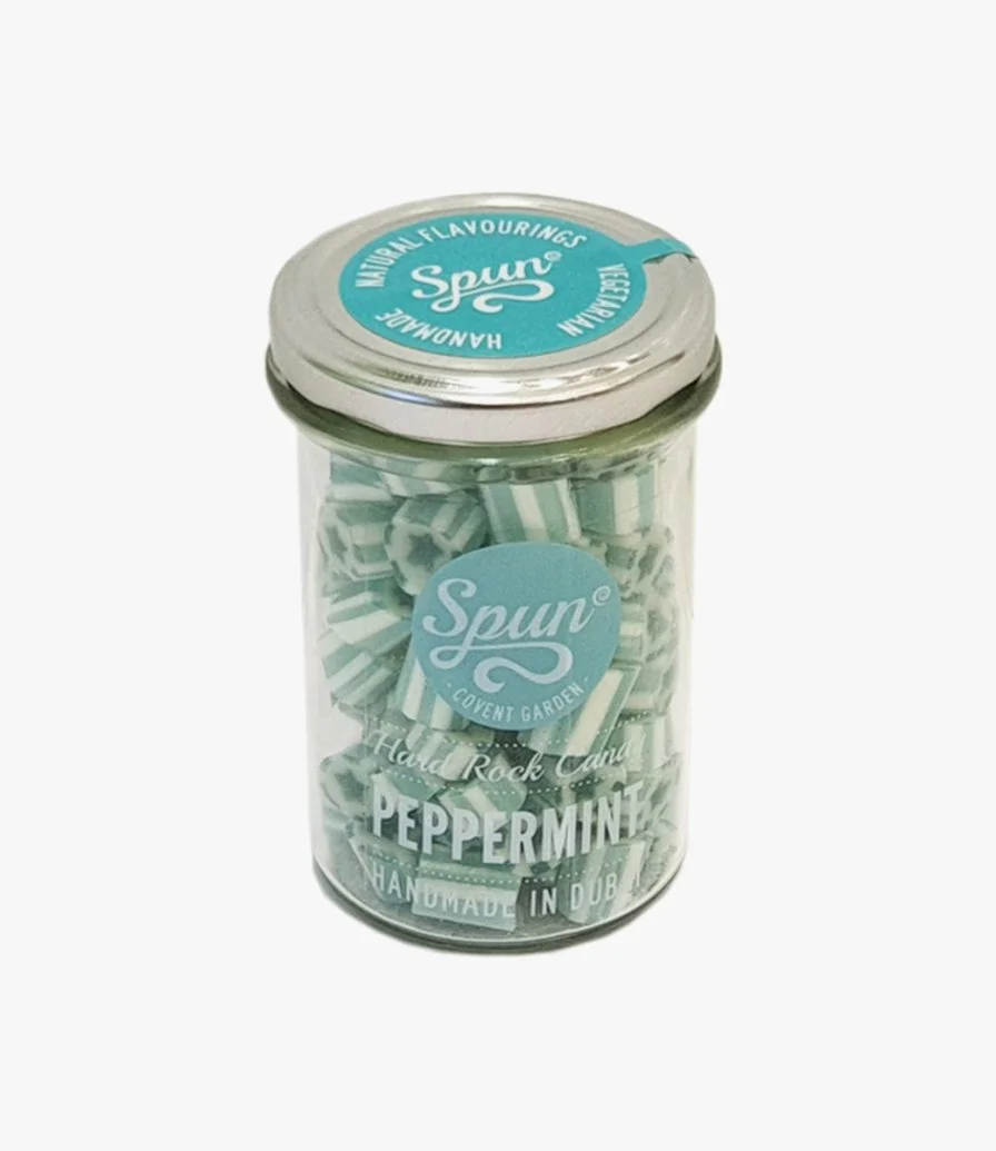 Spun Candy Hard Rock Candy Peppermint Jar by Candylicious