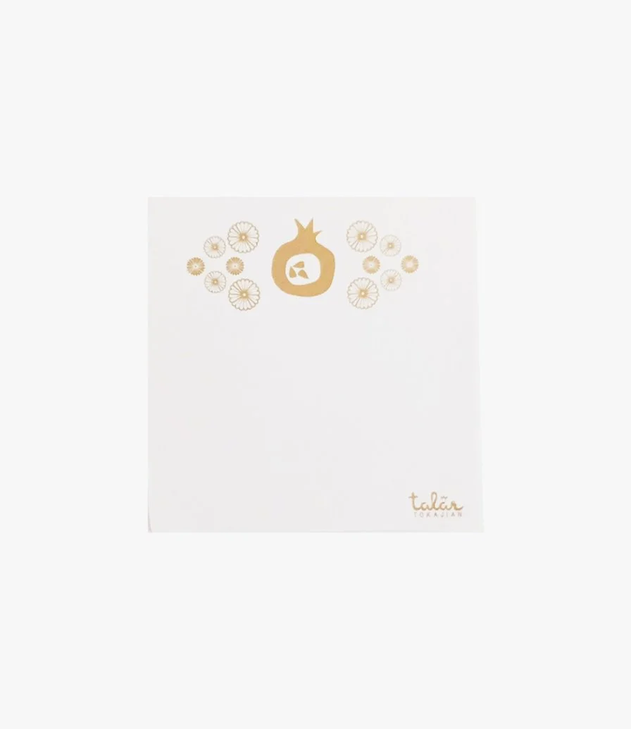Square Note Paper - Gold Theme 