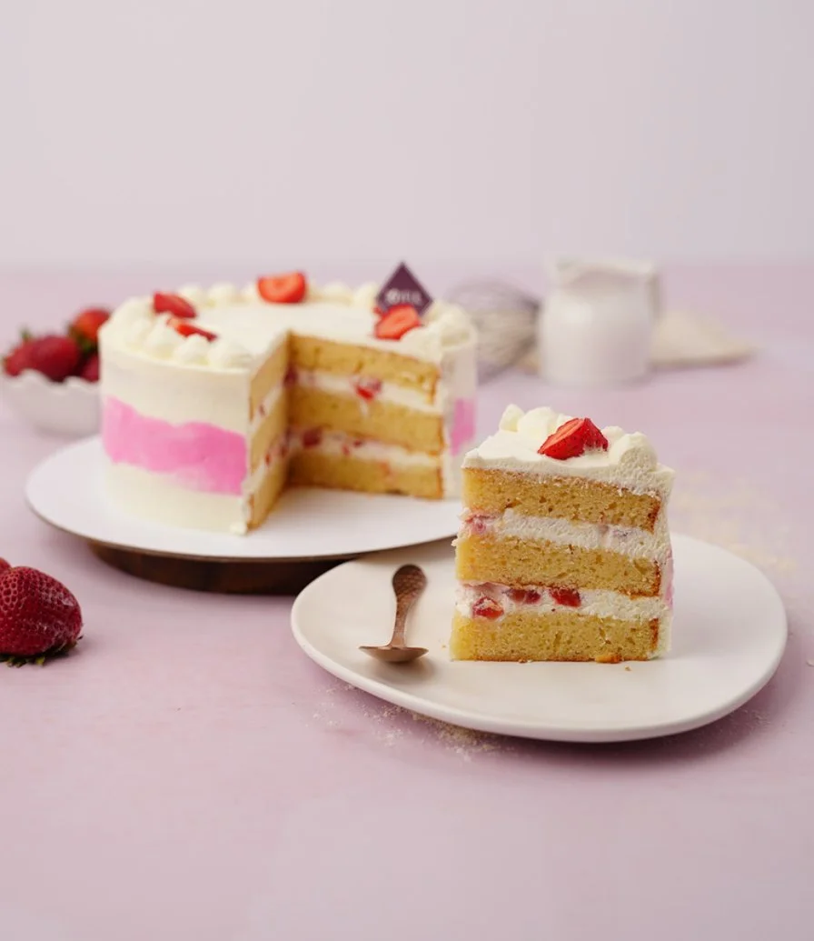 Strawberry Vanilla Cake 2kg by Joyful Treats