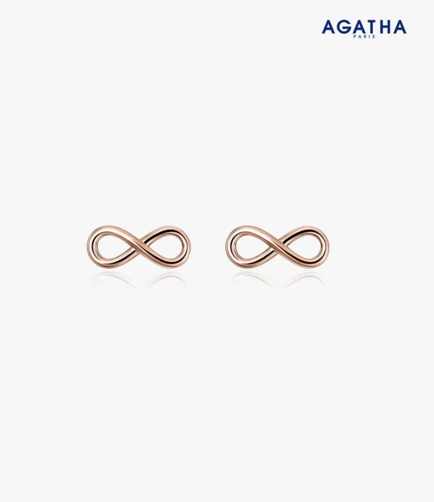 Stud Earrings With Infinity Symbol