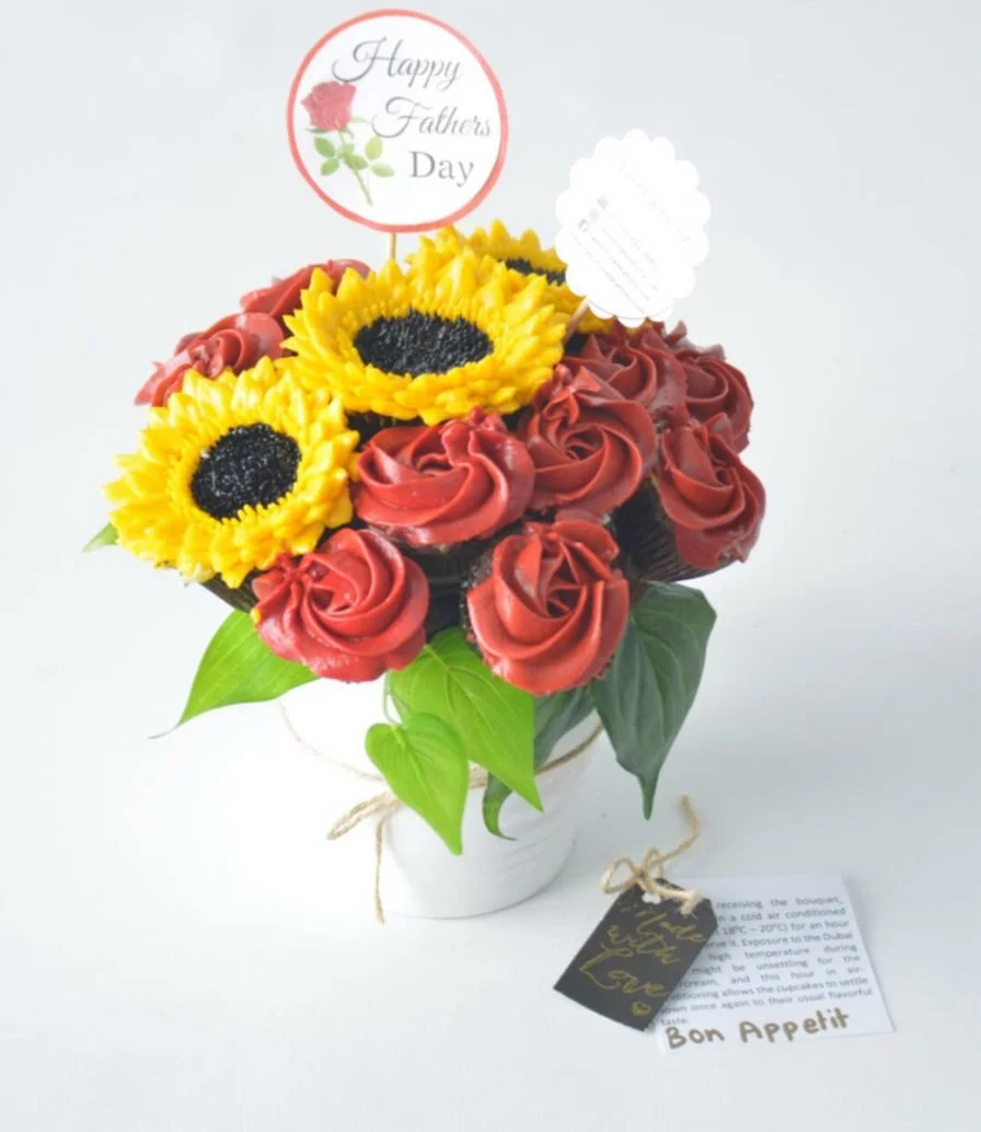 Sunflower Cupcakes Bouquet By Sweet Celebrationz 