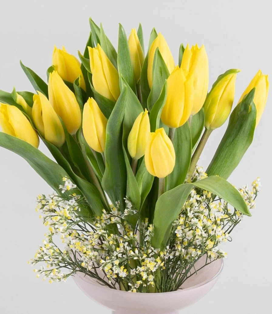 Sunny Tulip Flower Arrangement