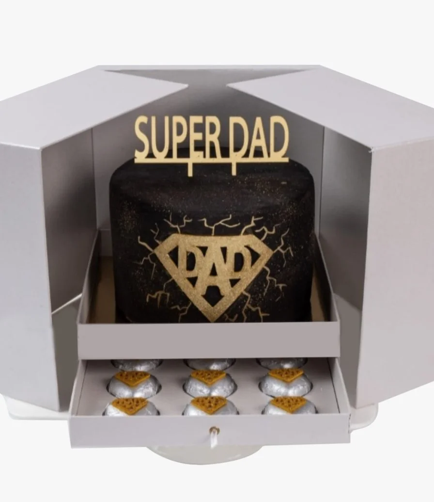 Super Dad Cake and Chocolates Box by Secrets
