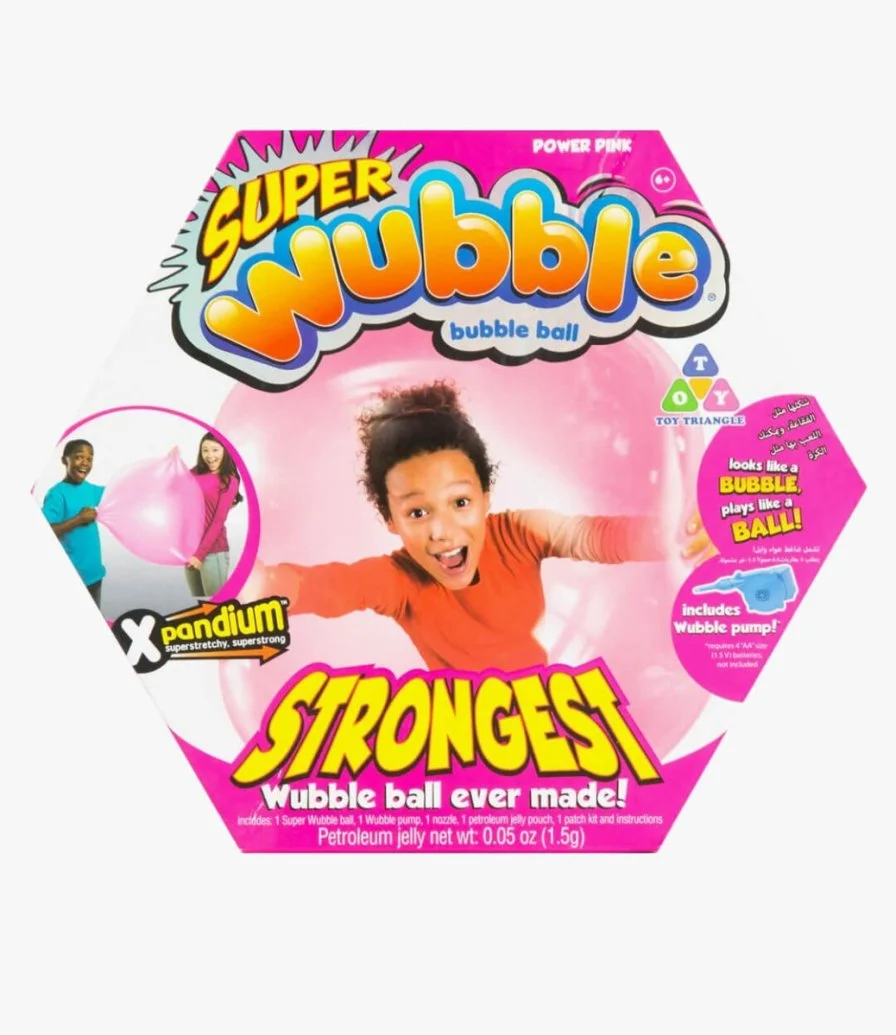 Super Wubble Bubble Ball with Pump - Pink