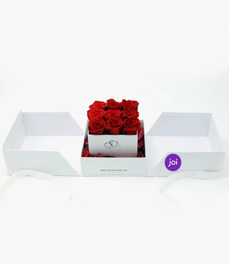 Surprise Roses Box (White)