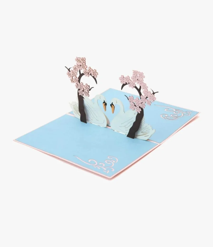 Swan - 3D Pop up Card By Abra Cards