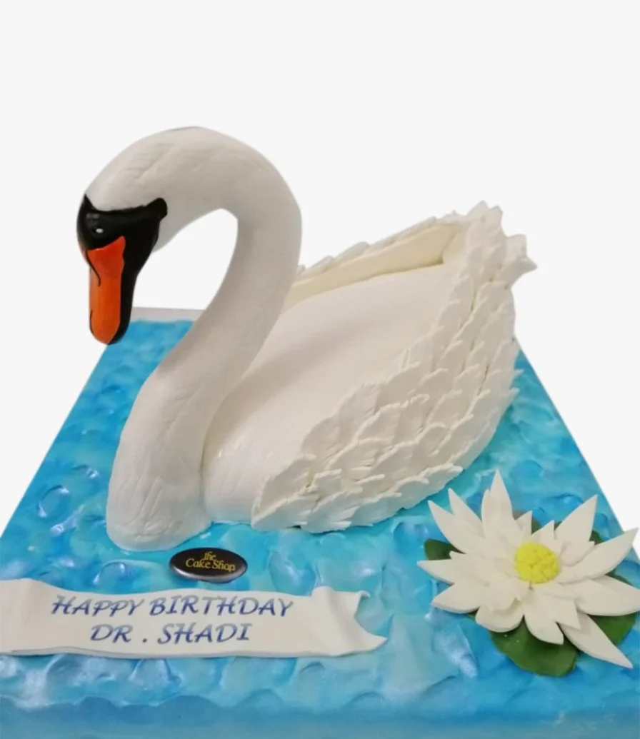 Swan 3D Birthday Cake