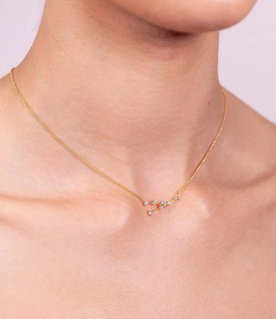 Taurus Star Sign Necklace - Gold By Lily & Rose