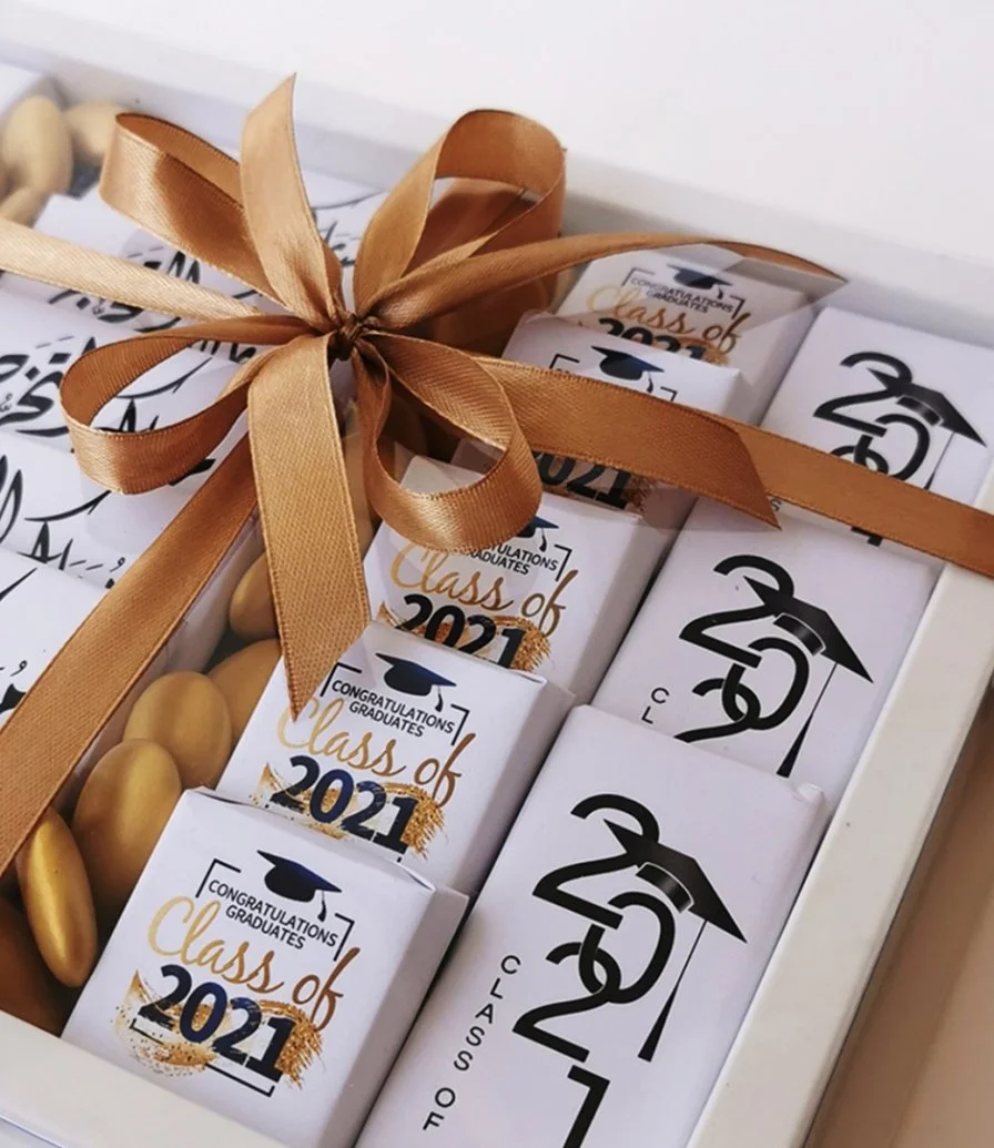 Graduation Chocolate Box By Eclat - White & Gold Theme
