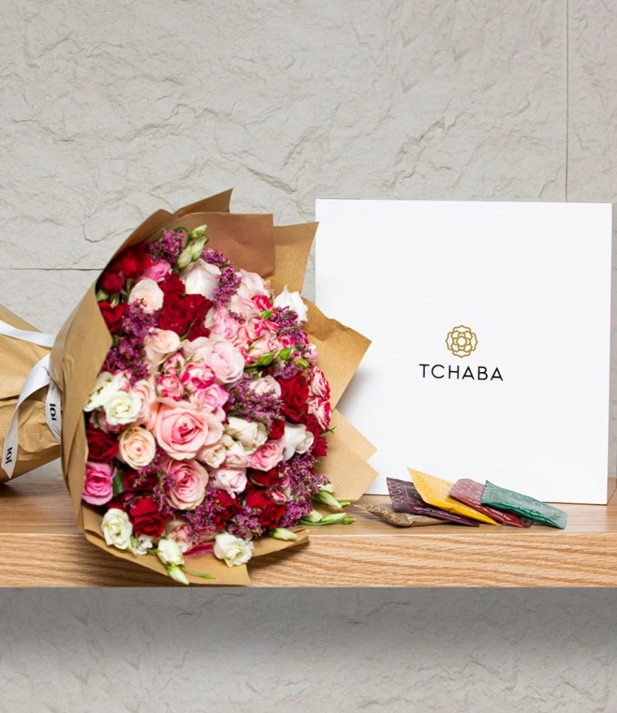 Tchaba Tea and Hand Bouquet Bundle