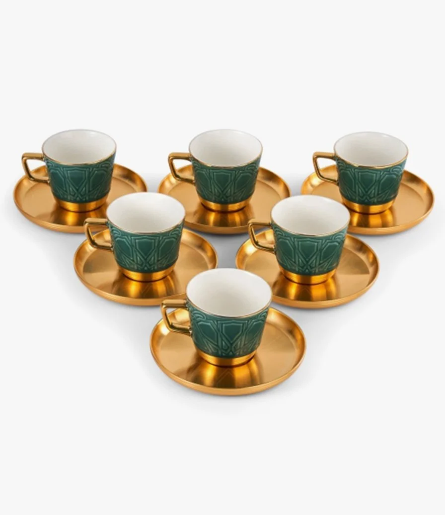 Tea Porcelain Set 12 Pcs From Majlis – Green