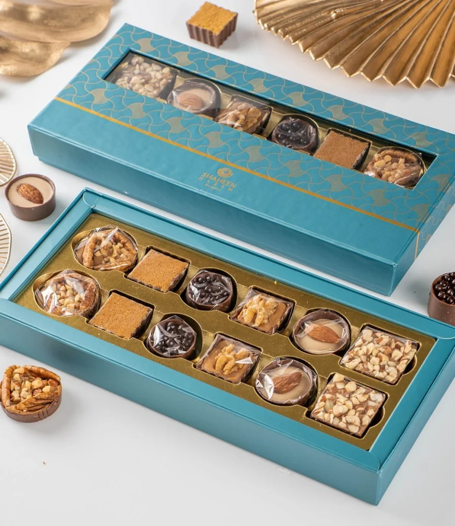 Teal Chocolate Box by Hazem Shaheen Delights 