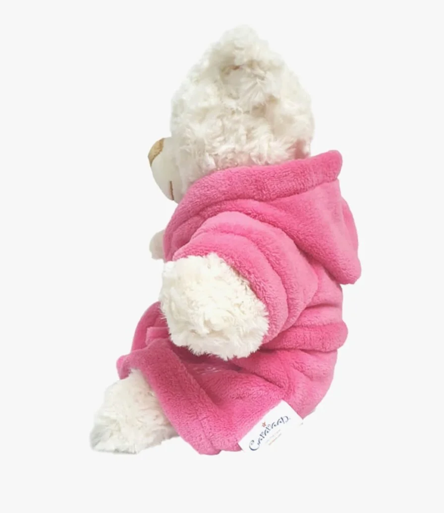 Bear with Birthday Pink Bathrobe By Fay Lawson