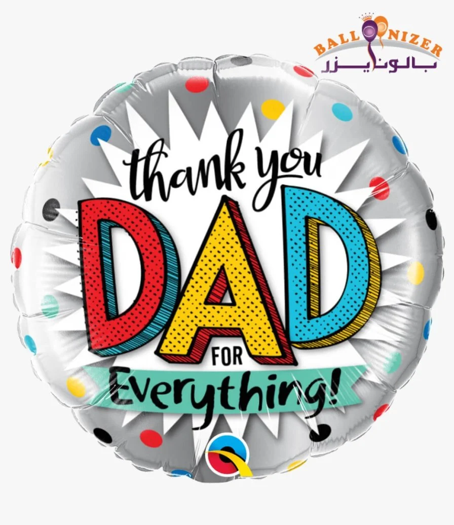 Thank u dad foil balloon