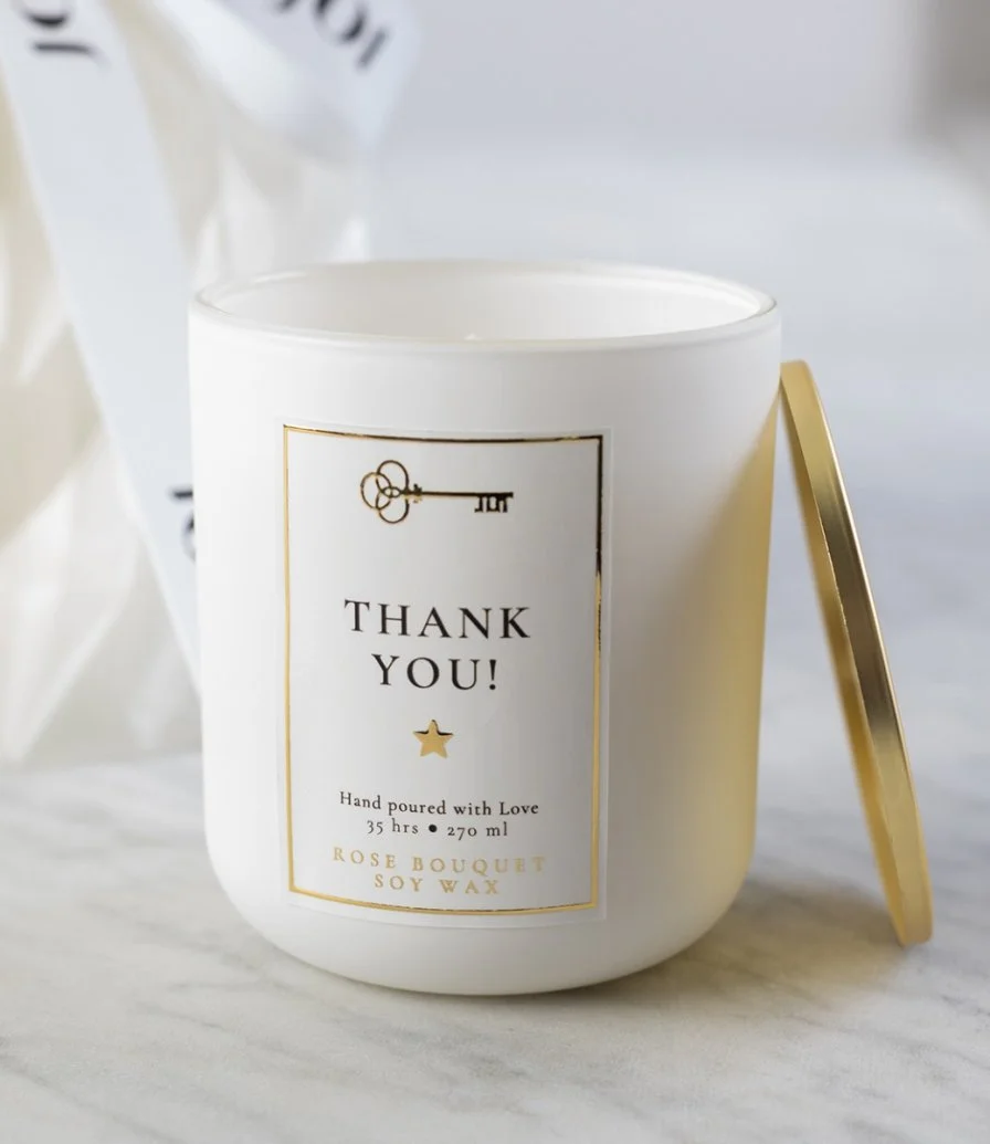 Thank You Flower & Candle Gift Bundle
