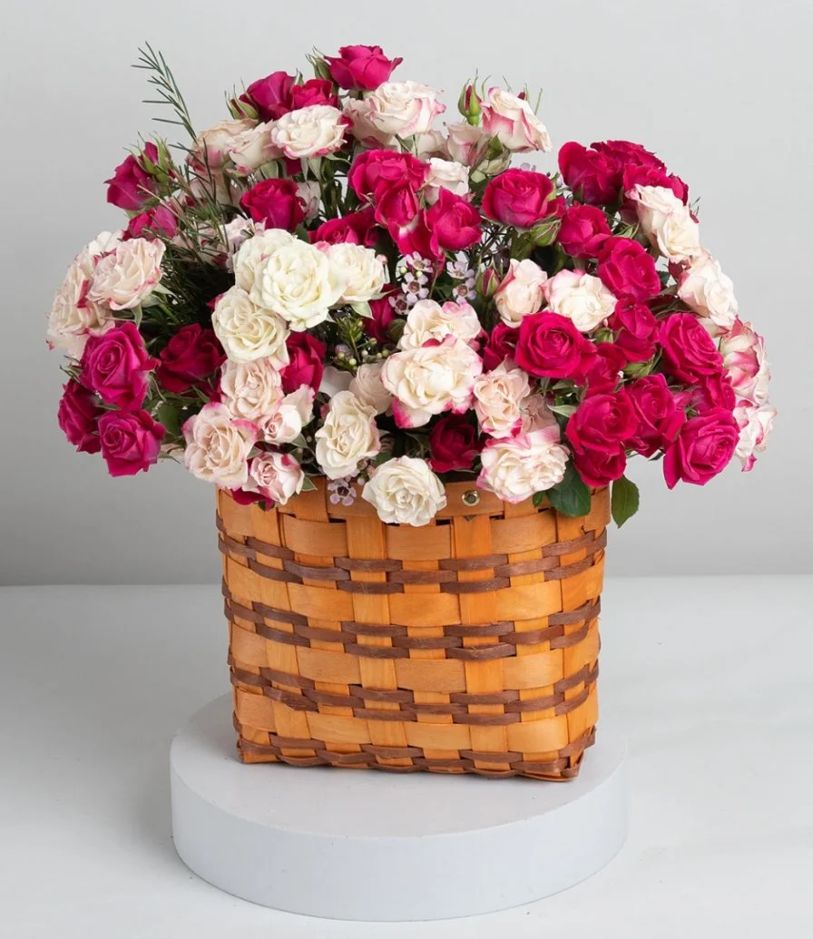 The Baby Rose Mix Flower Basket