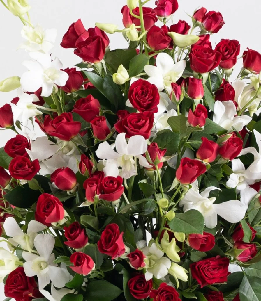 The Classic Red Baby Rose Arrangement