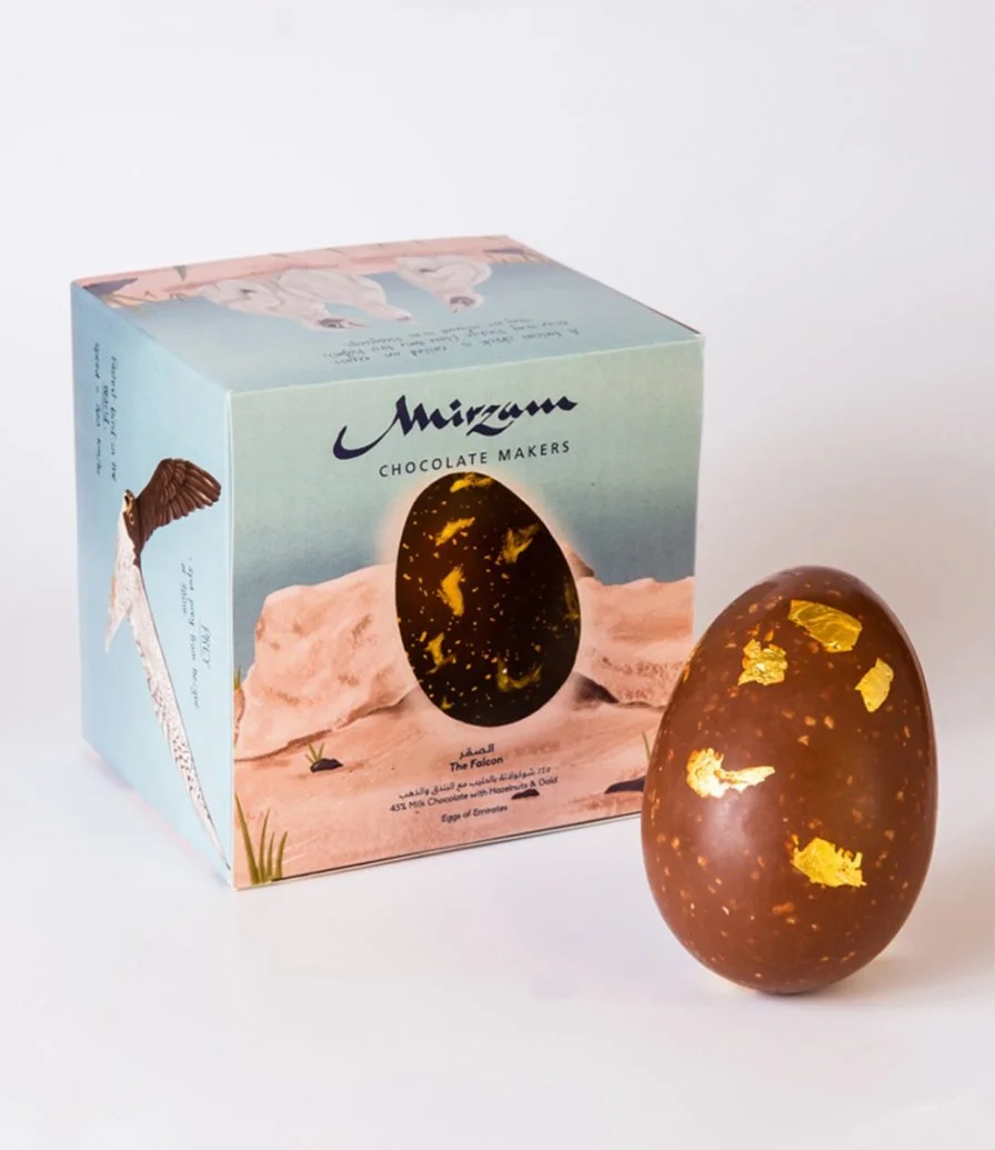 The Falcon: 45% Milk Chocolate with Hazelnuts & Gold By Mirzam