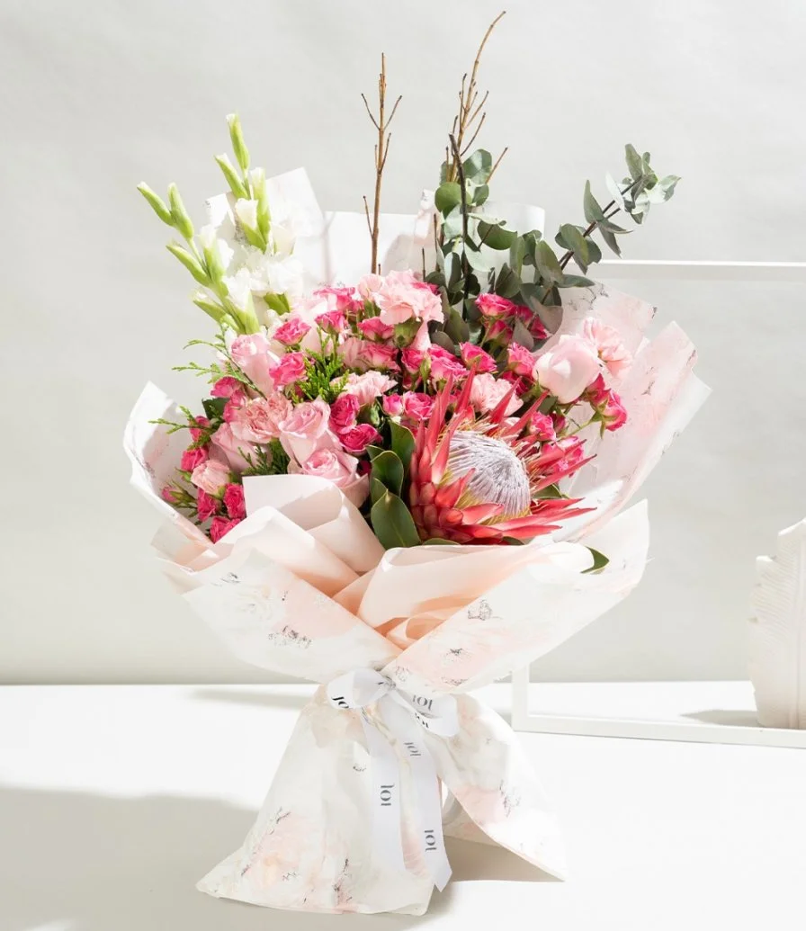 The Pink Wrapped Hand Bouquet