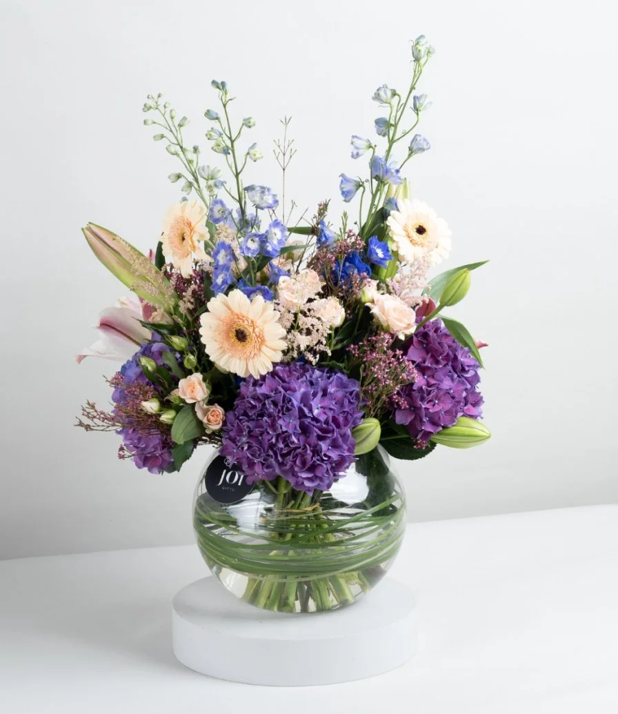 The Purple Vibrant Mix Flower Arrangement