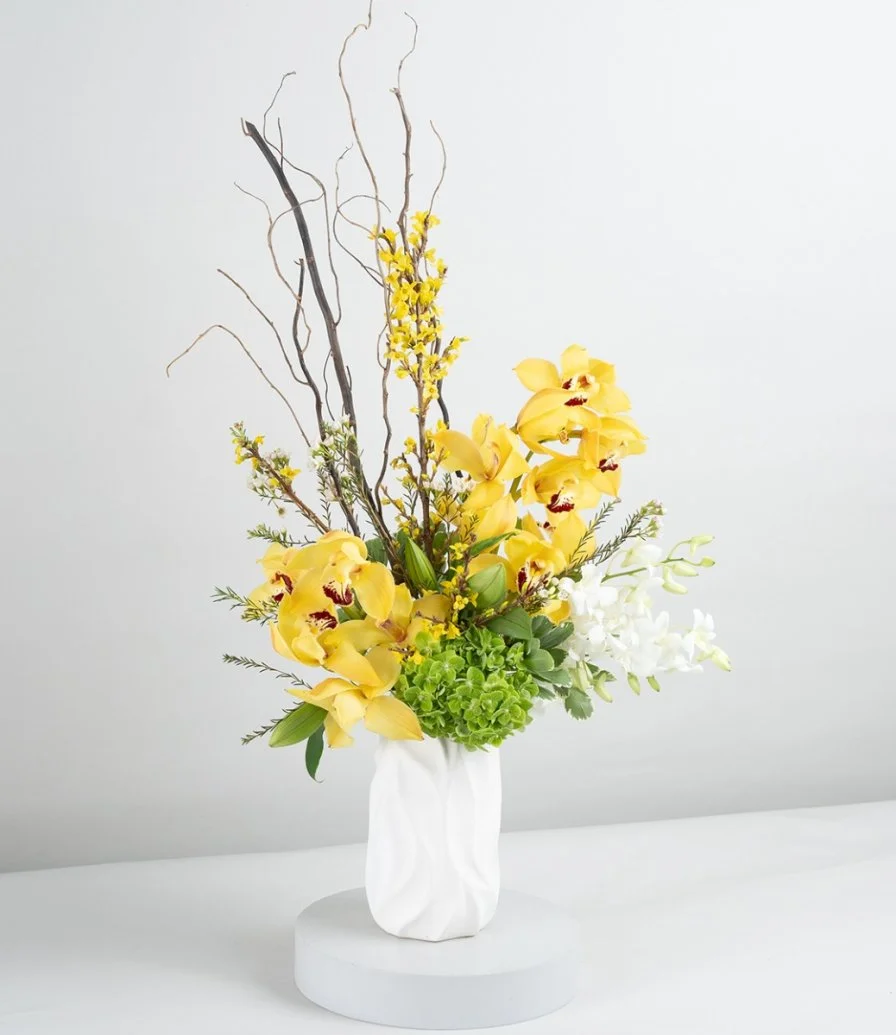 The Yellow Enchanted Garden Flower Arrangement