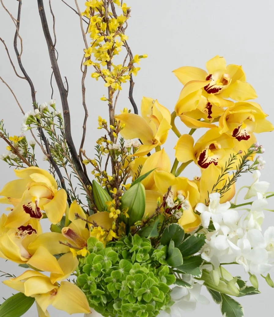 The Yellow Enchanted Garden Flower Arrangement