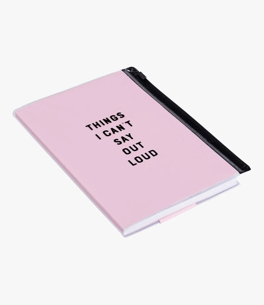 Things I Can't Say Zip Pouch Notebook by Yes Studio
