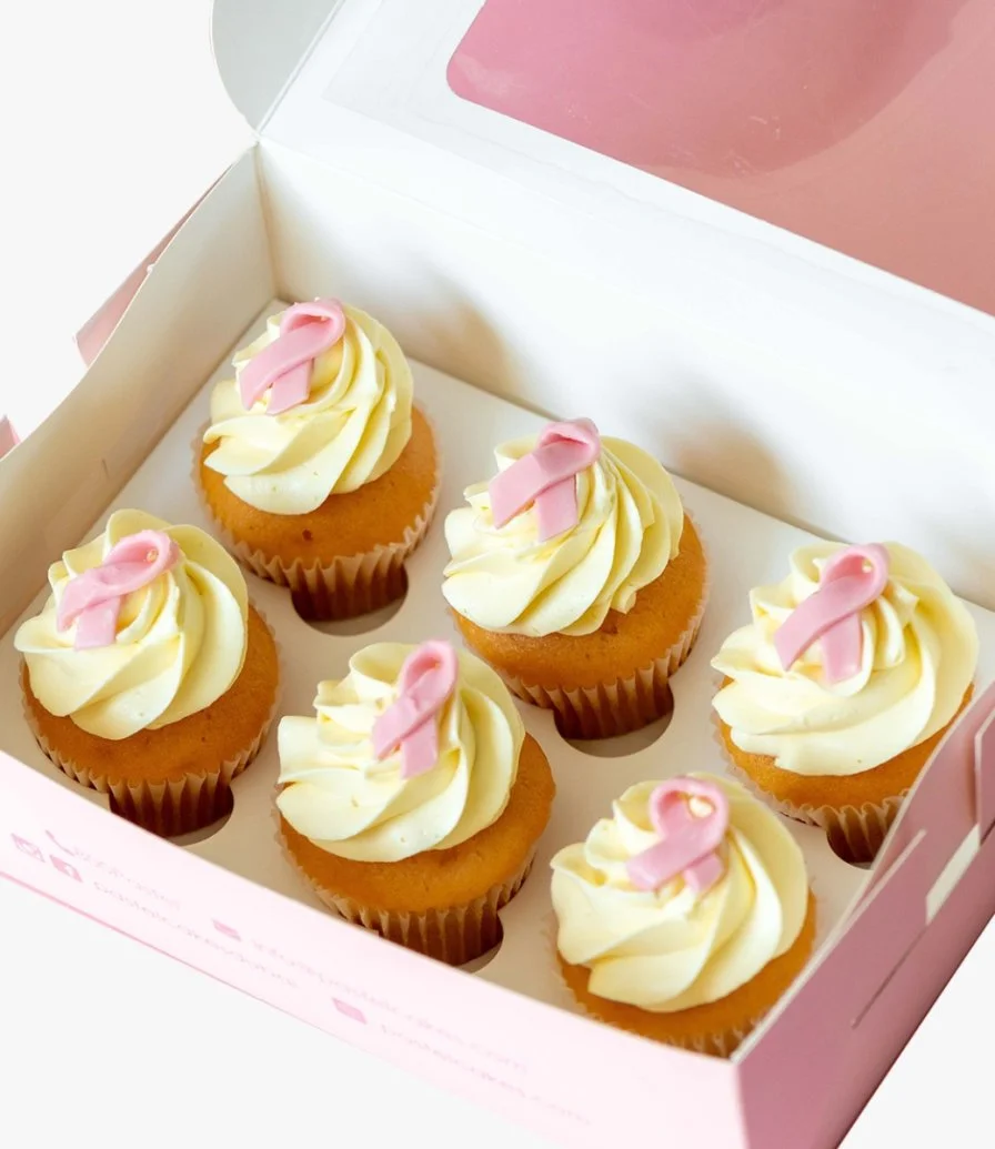 THINK PINK Cupcakes 6pcs by Pastel Cakes 