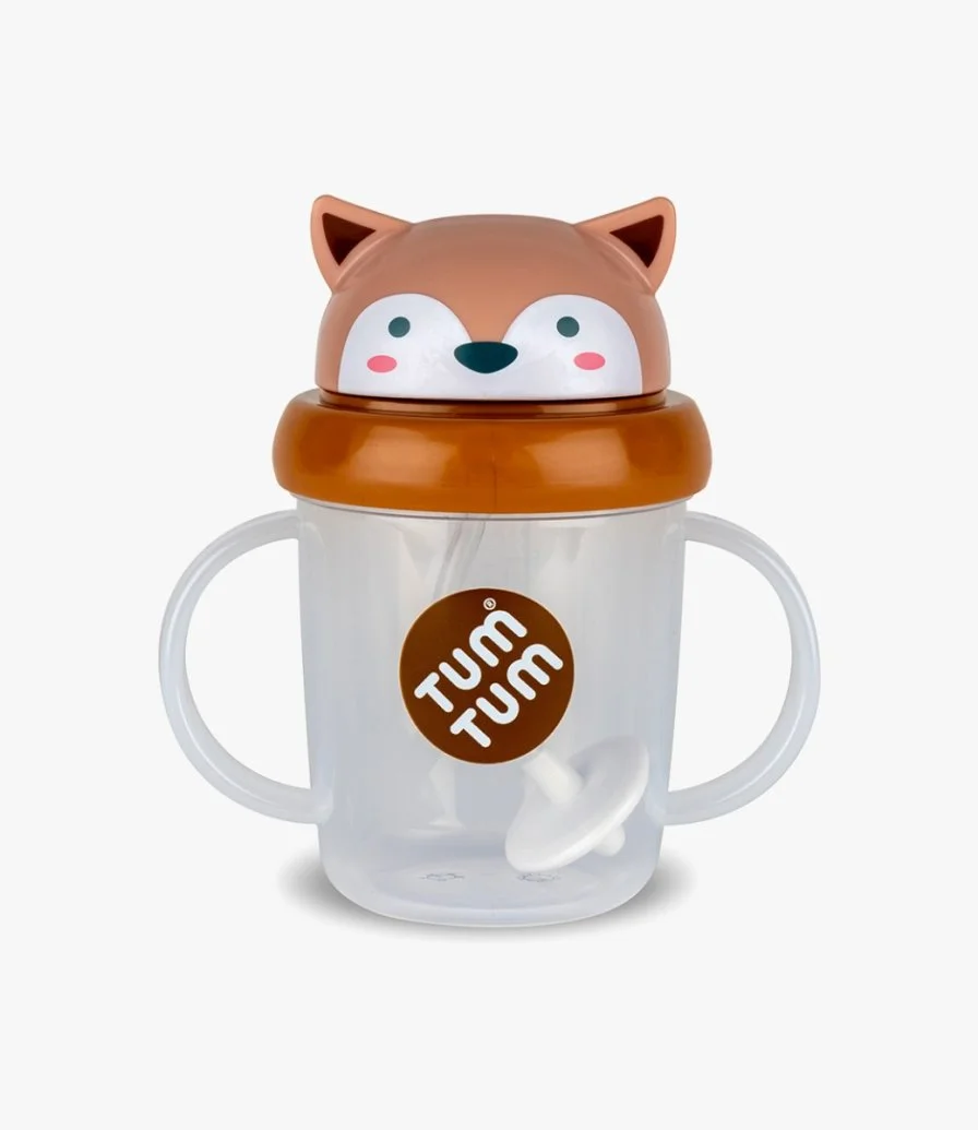 Tippy Up Cup With Weighted Straw (Series 3) - Fox