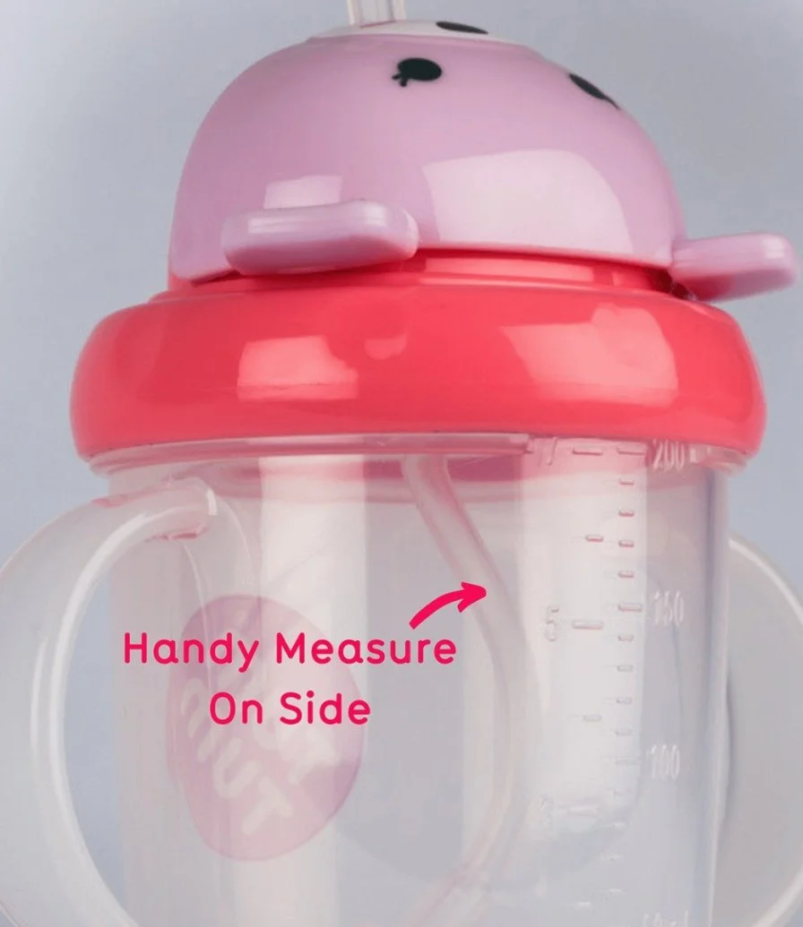 Tippy Up Cup With Weighted Straw (Series 3) - Pink