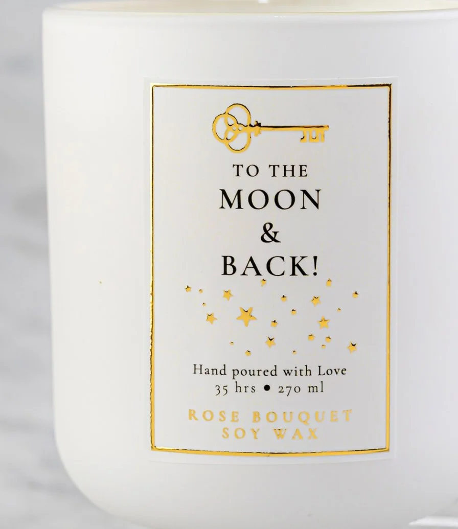 To The Moon & Back' Gift Candle By Joi Gifts