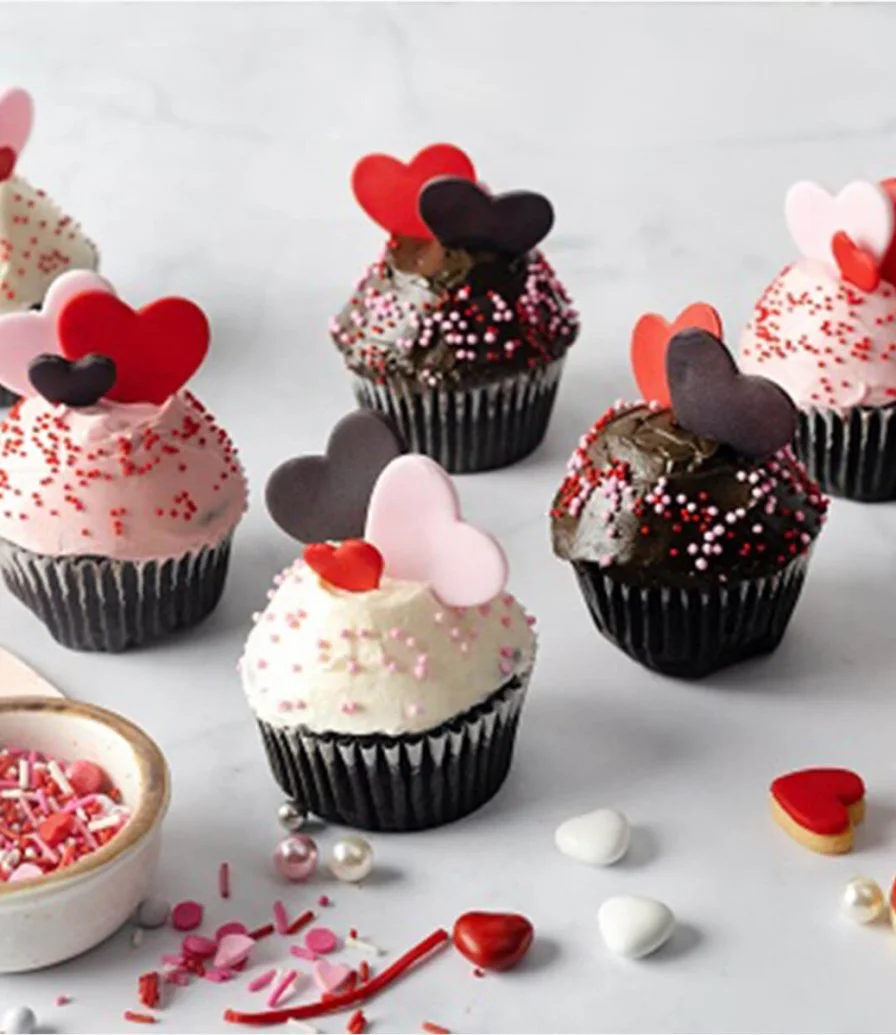 Triple Heart Cupcakes By Cake Social