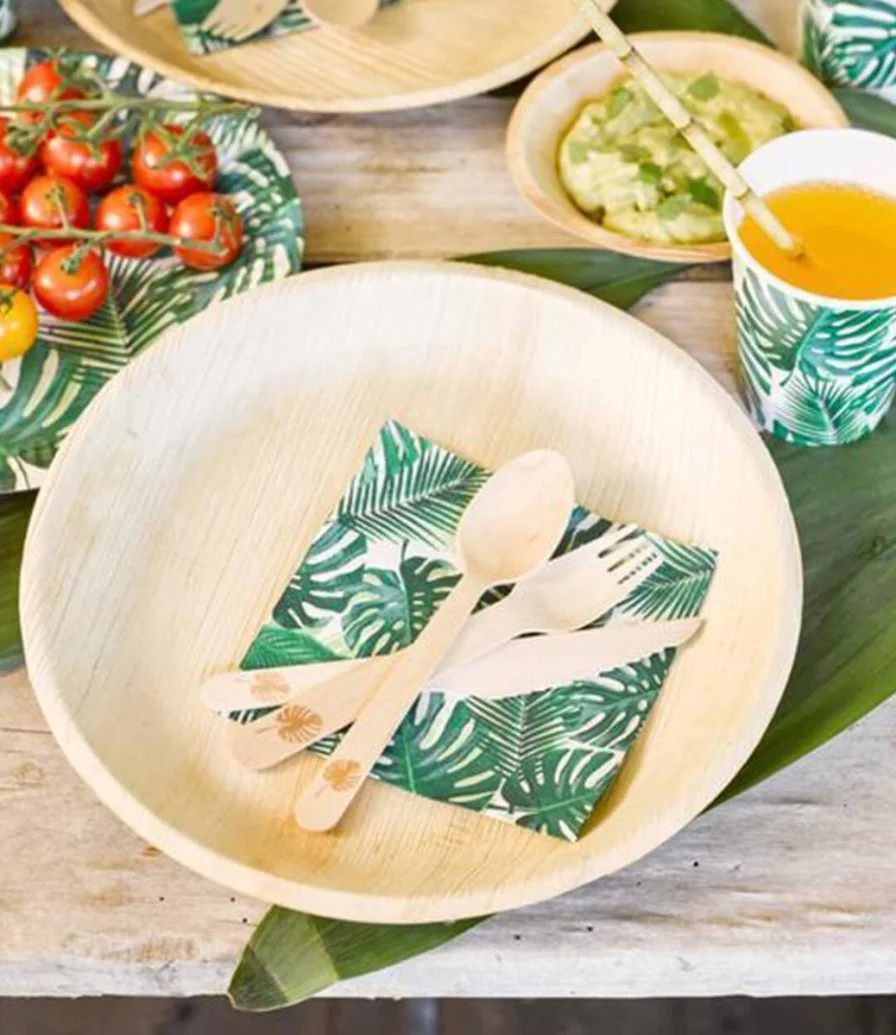 Tropical Fiesta Palm Paper Cups 8pc Pack by Talking Tables