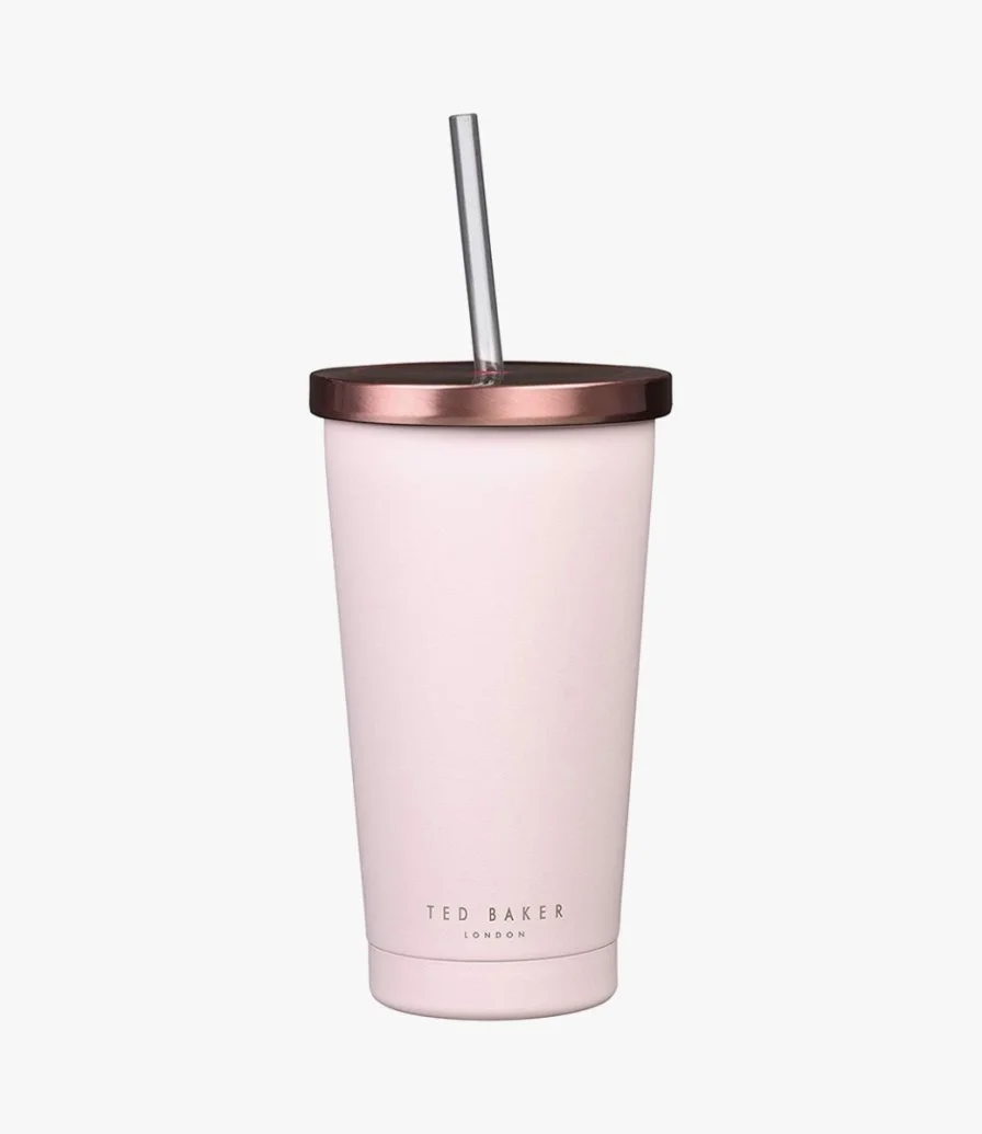 Tumbler and Straw Pink by Ted Baker