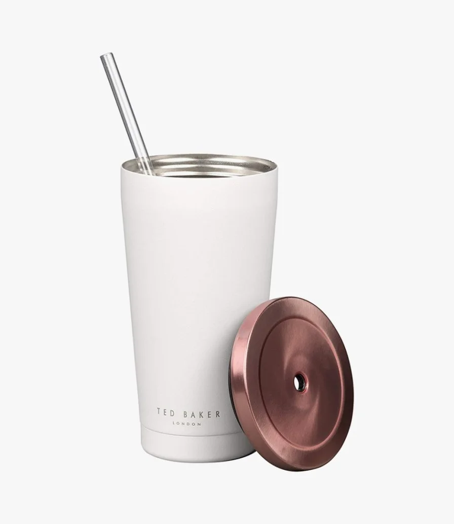 Tumbler and Straw White by Ted Baker