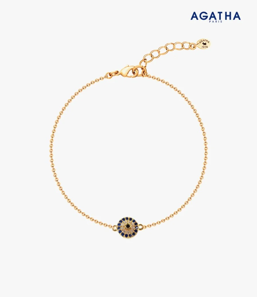 Turkish Eye Golden Bracelet by Agatha