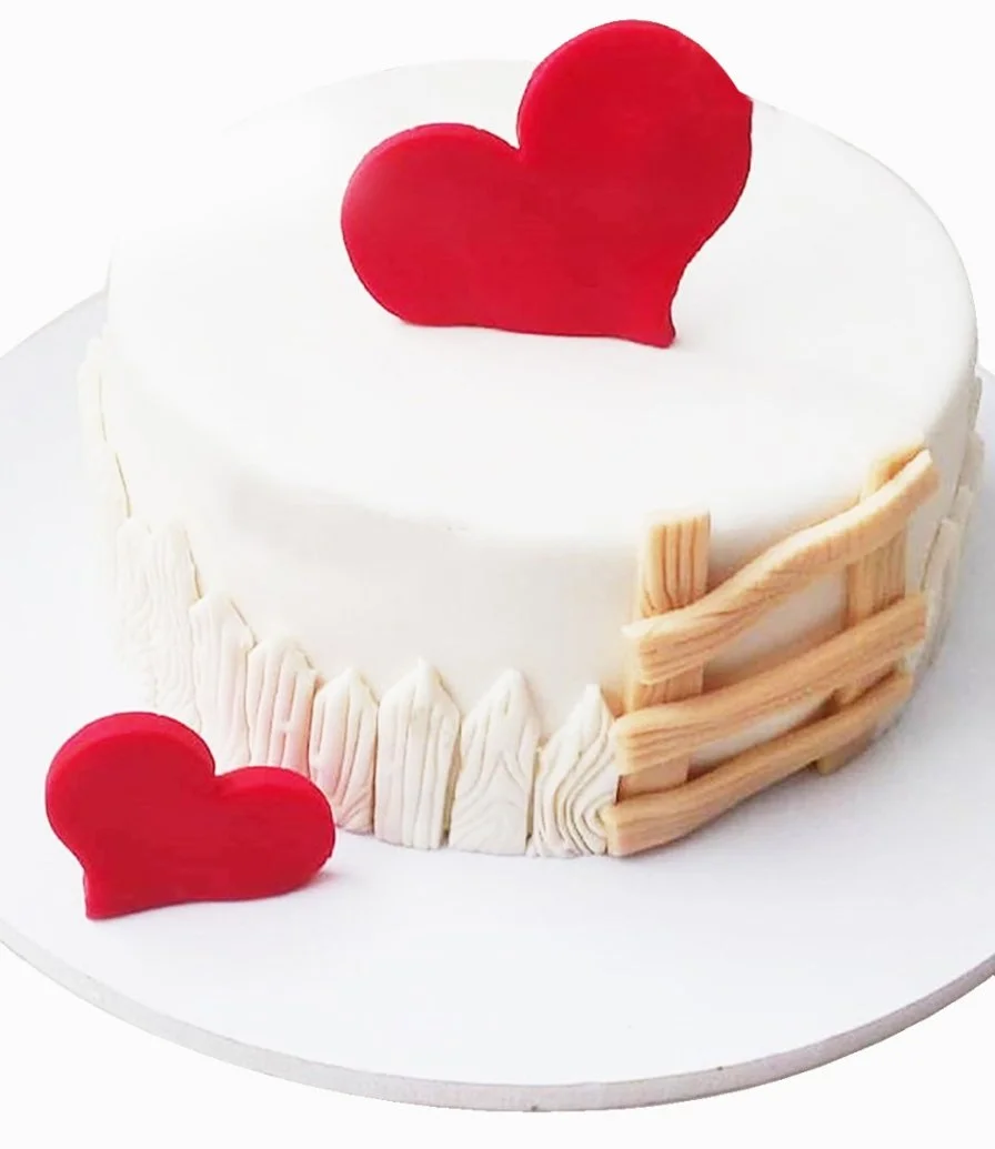 Two Hearts Valentine's Day Cake by Cecil