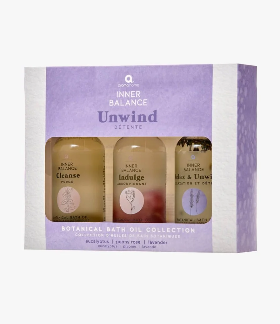 Unwind Bath Oil Gift Set By Aroma Home